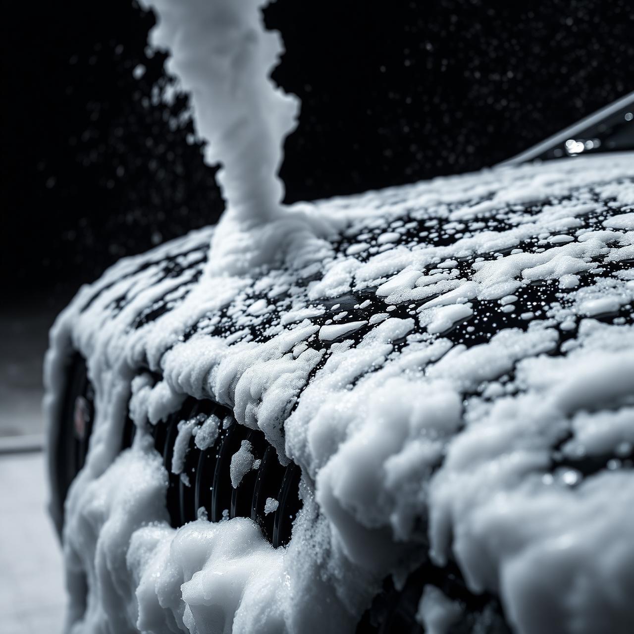 Foam cannon detailing closeup
